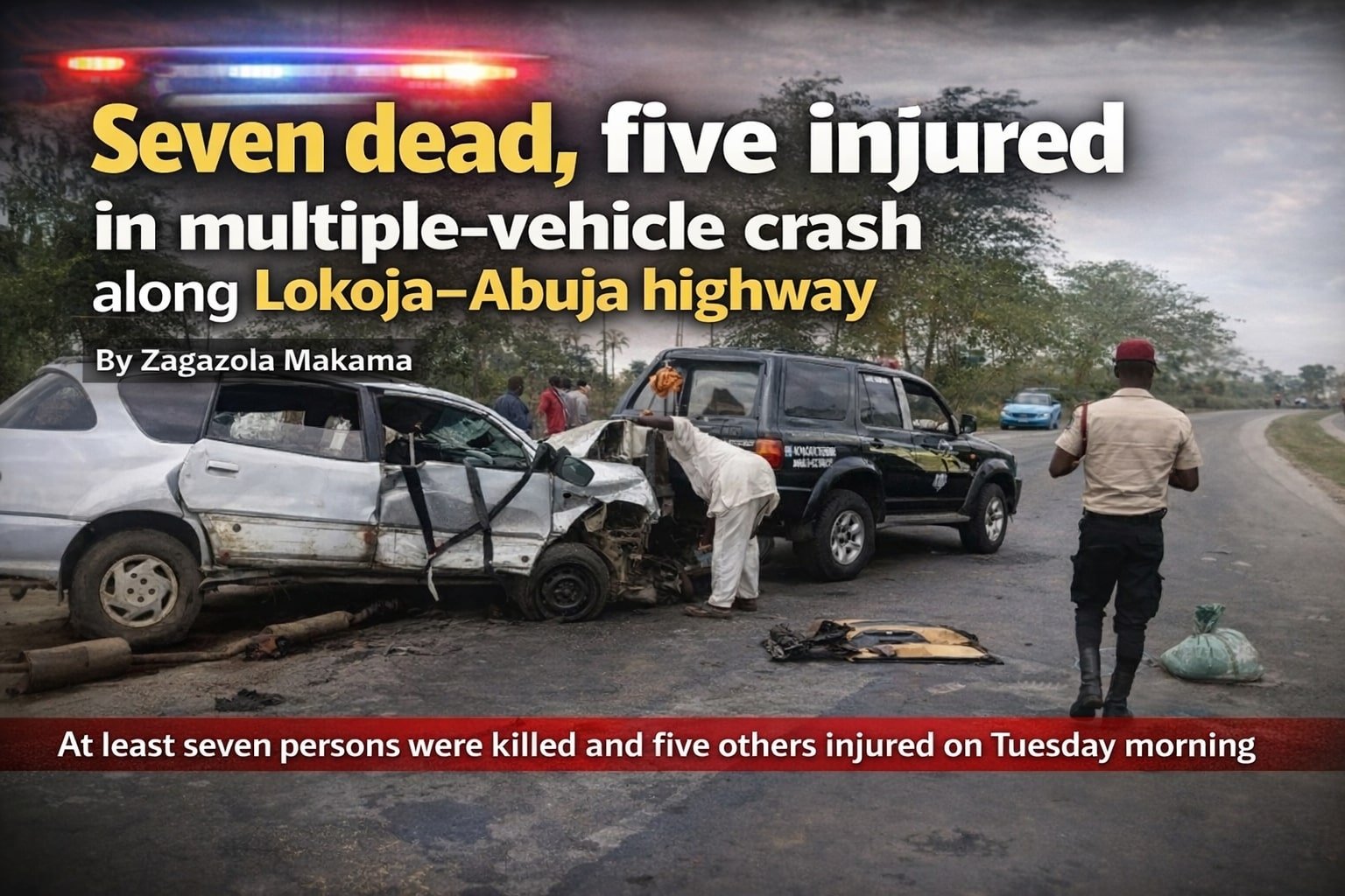 Seven dead, five injured in multiple-vehicle crash…