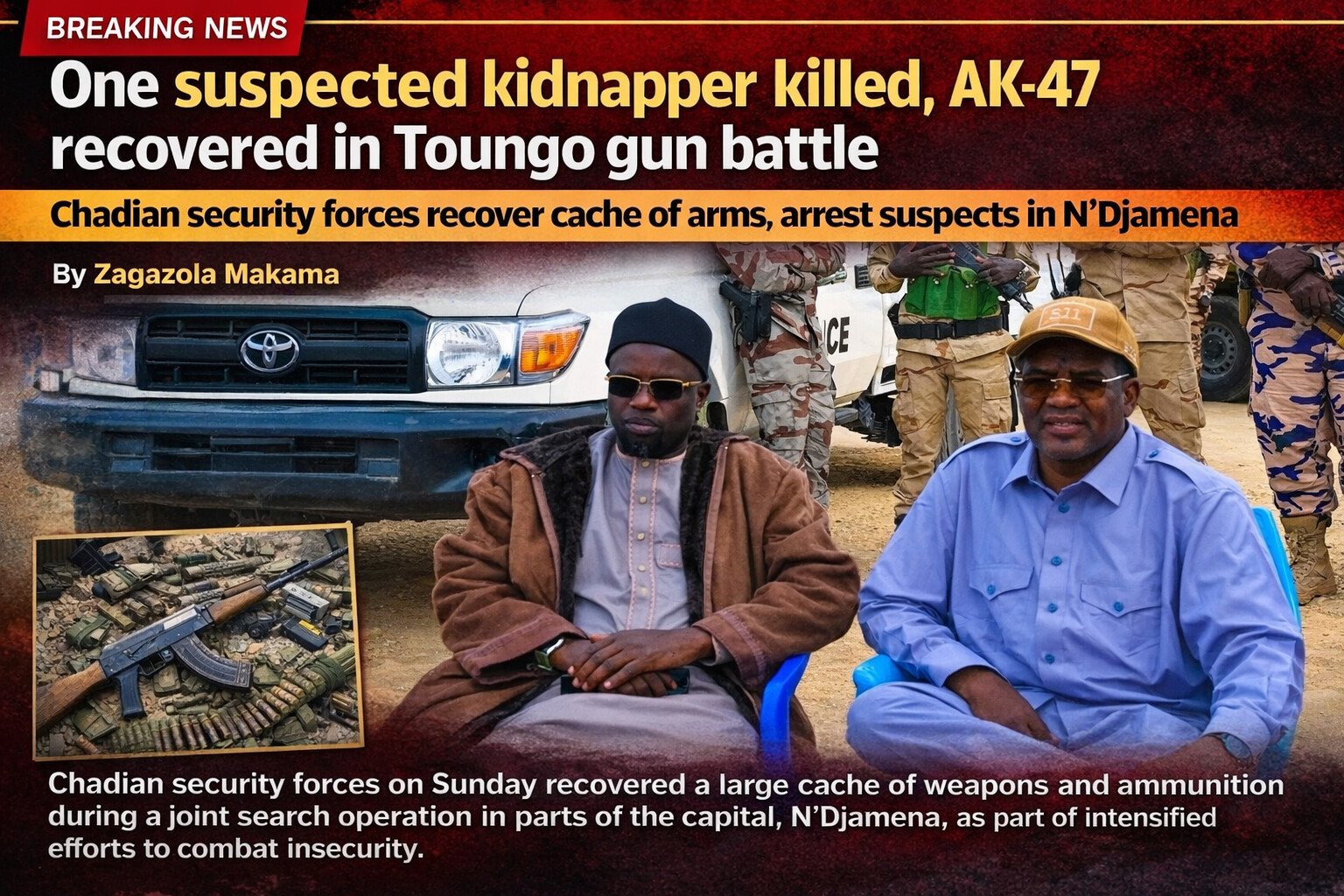 Chadian security forces recover cache of arms, arrest&hellip;