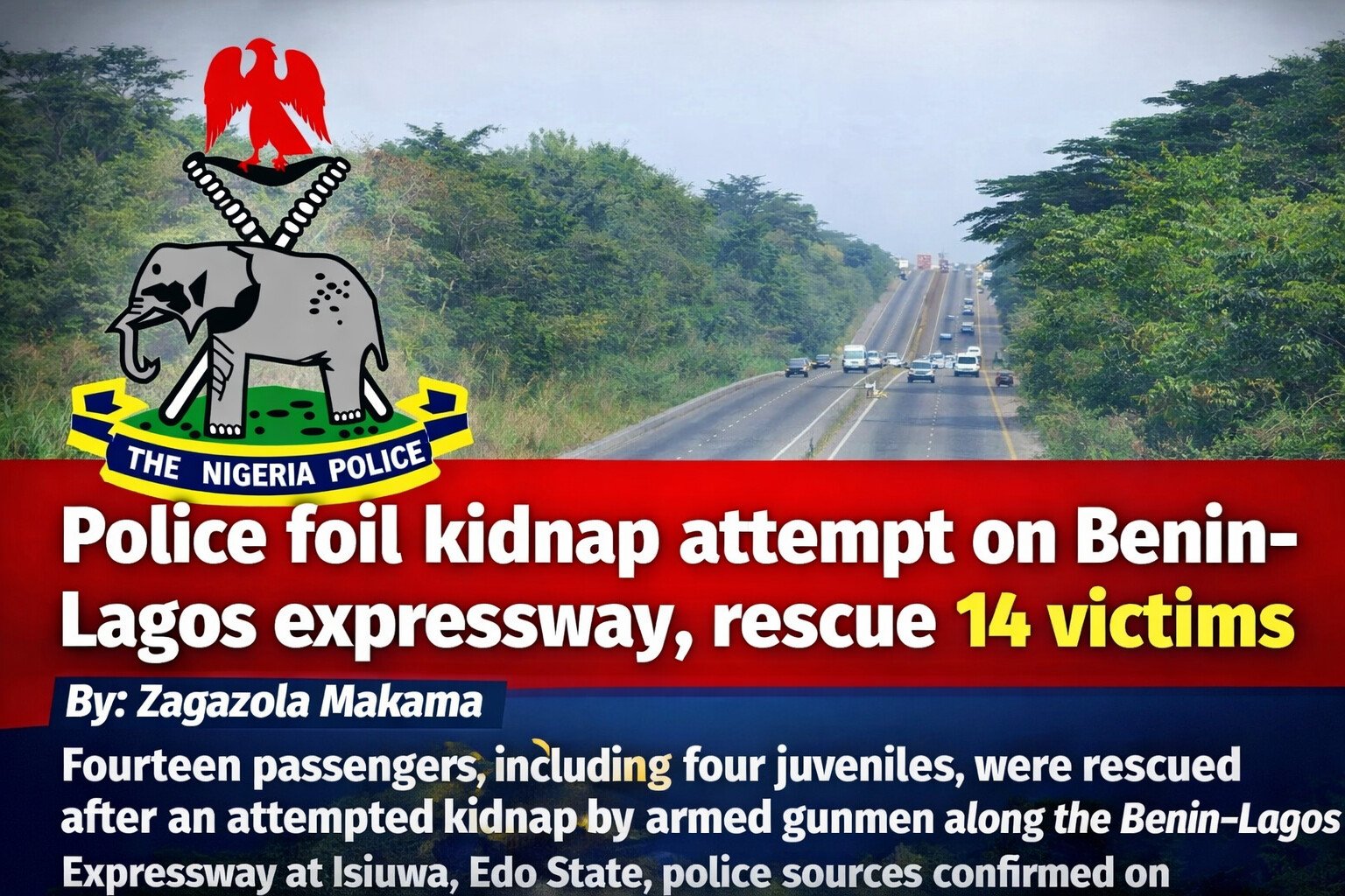 Police foil kidnap attempt on Benin-Lagos expressway,…