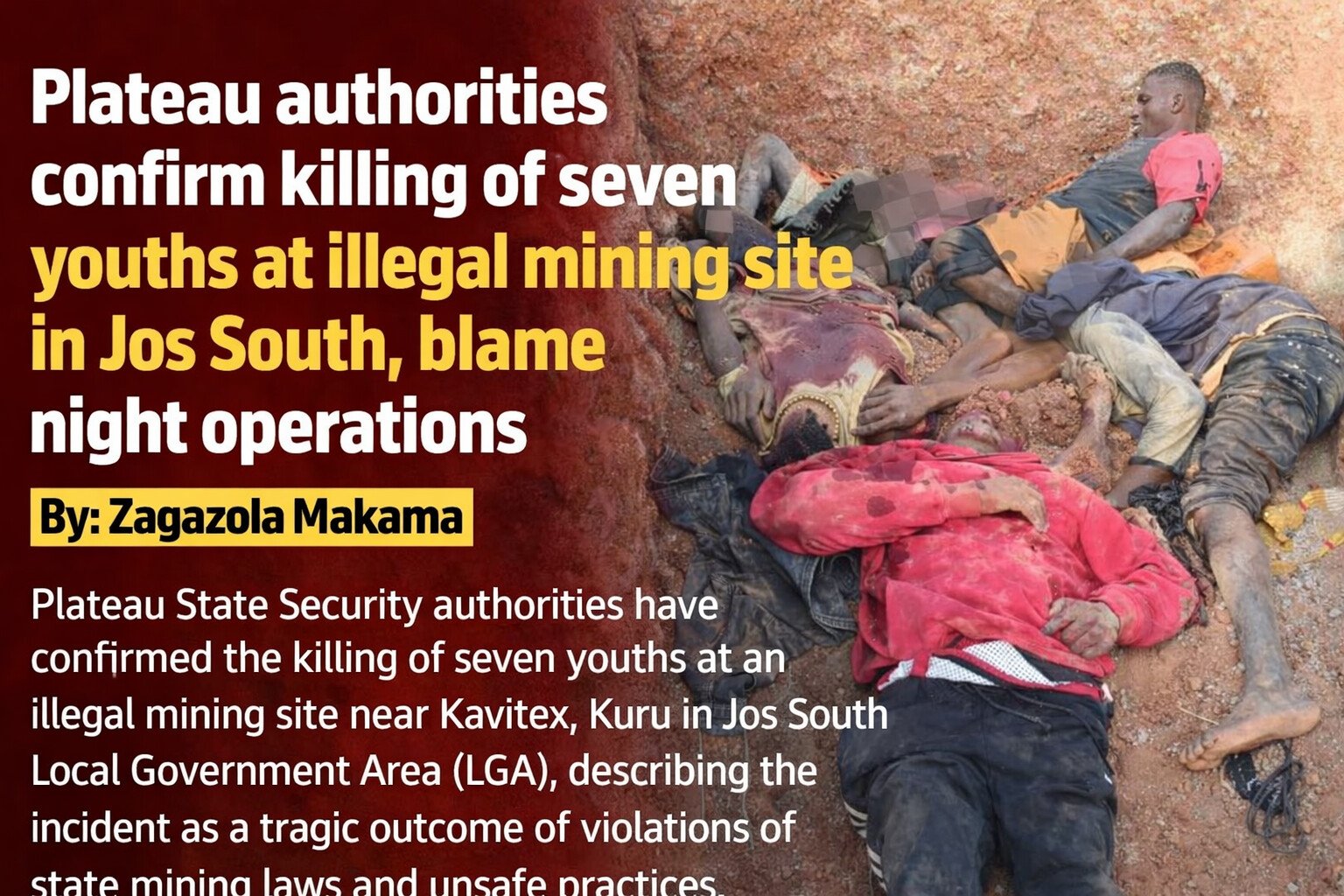 Plateau authorities confirm killing of seven youths…