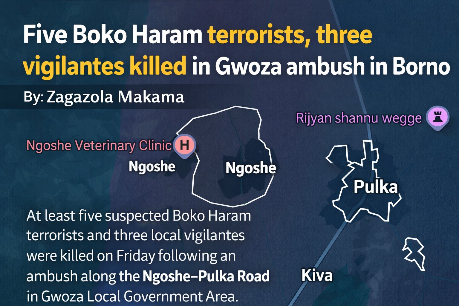 Five Boko Haram terrorists, three vigilantes killed…