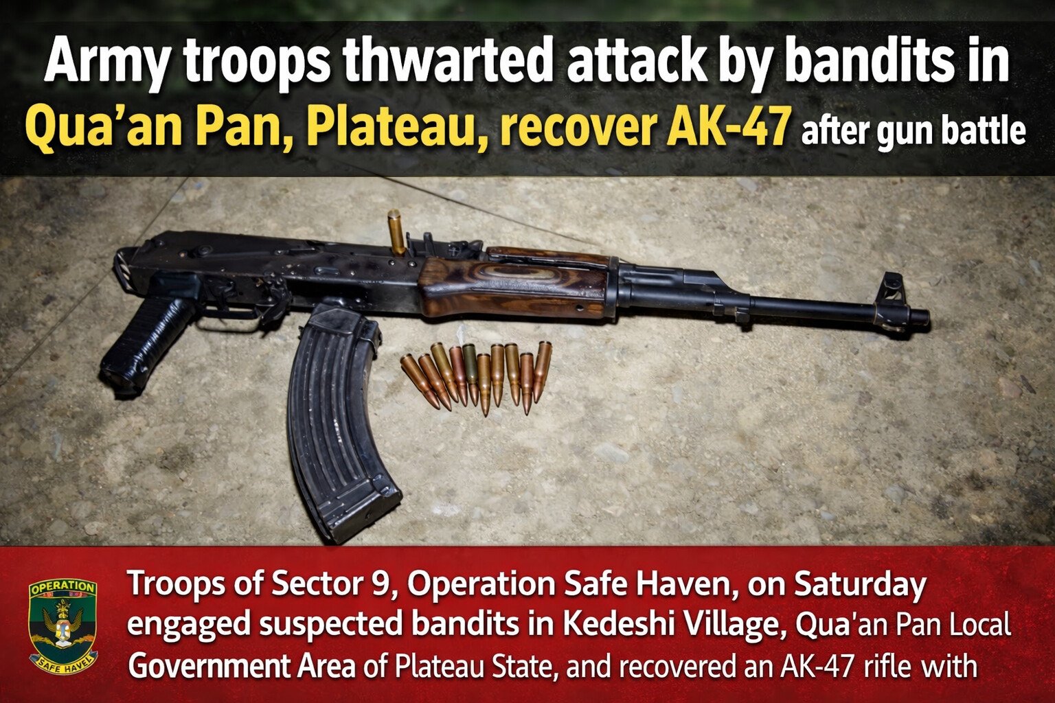 Army troops thwarted attack by bandits in Qua’an…