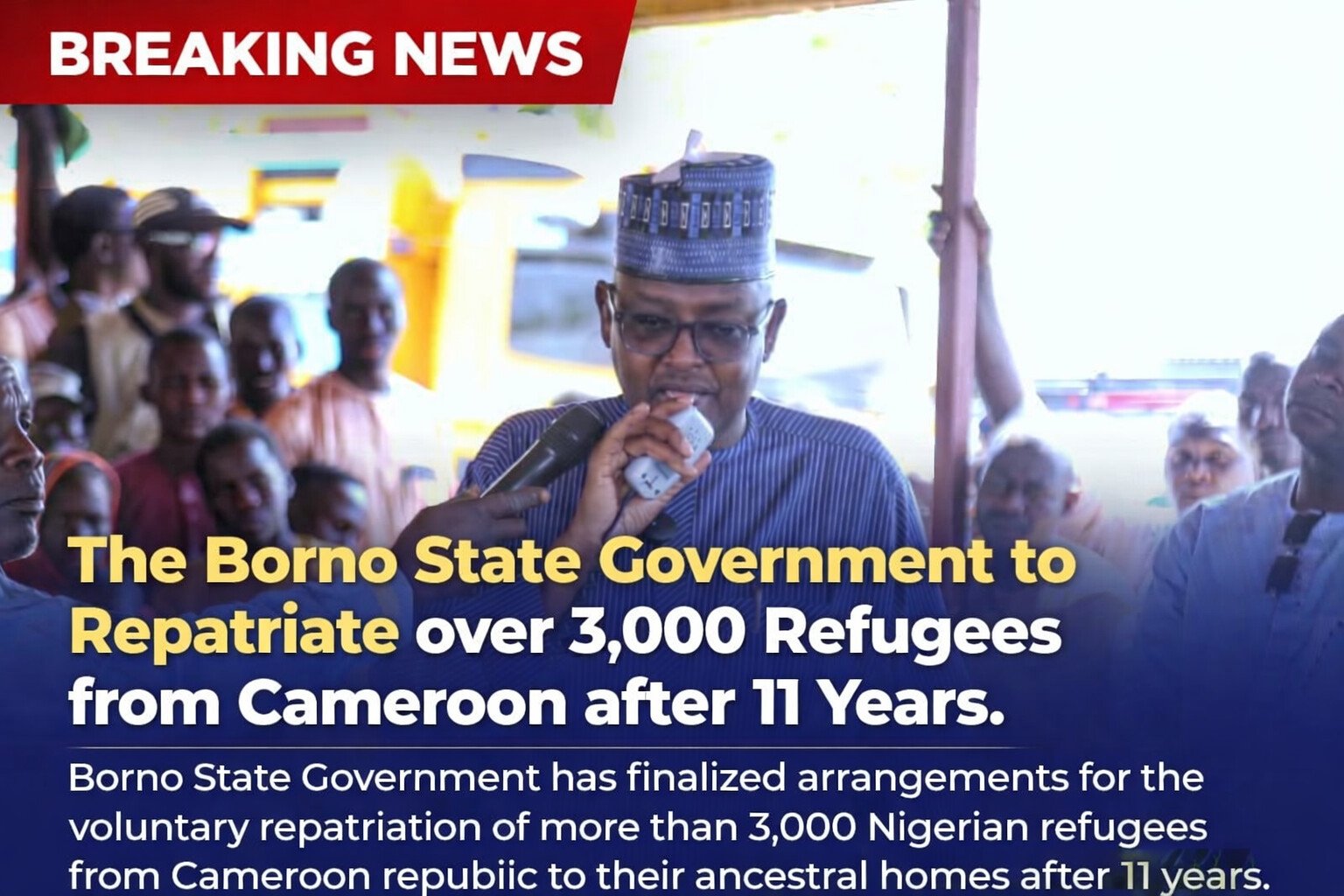 The Borno State Government to Repatriate over 3,000&hellip;
