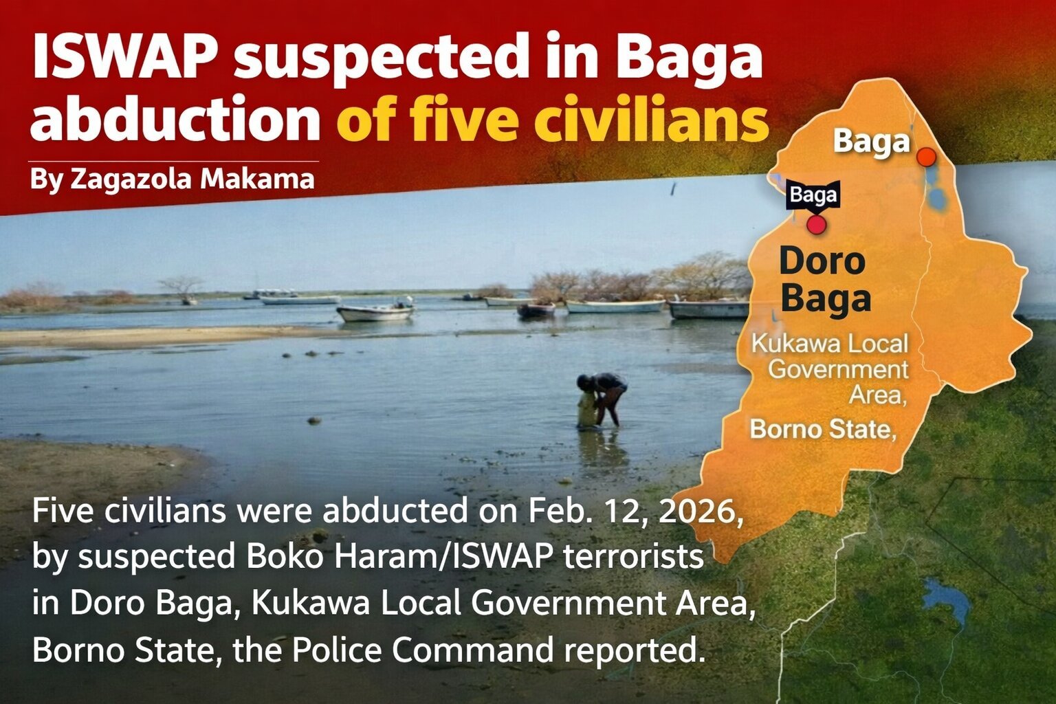 ISWAP suspected in Baga abduction of five civilians