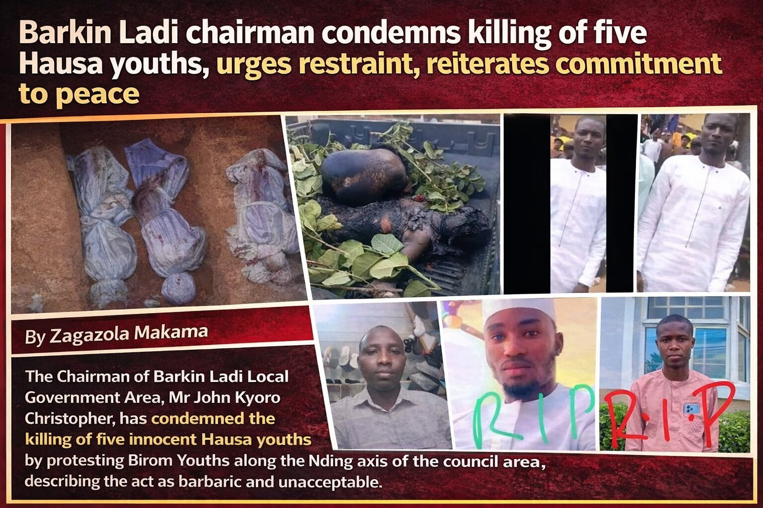 Barkin Ladi chairman condemns killing of five Hausa…