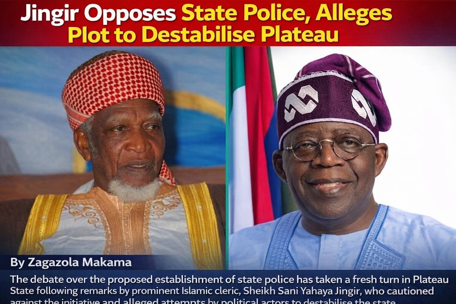 Jingir Opposes State Police, Alleges Plot to Destabilise…