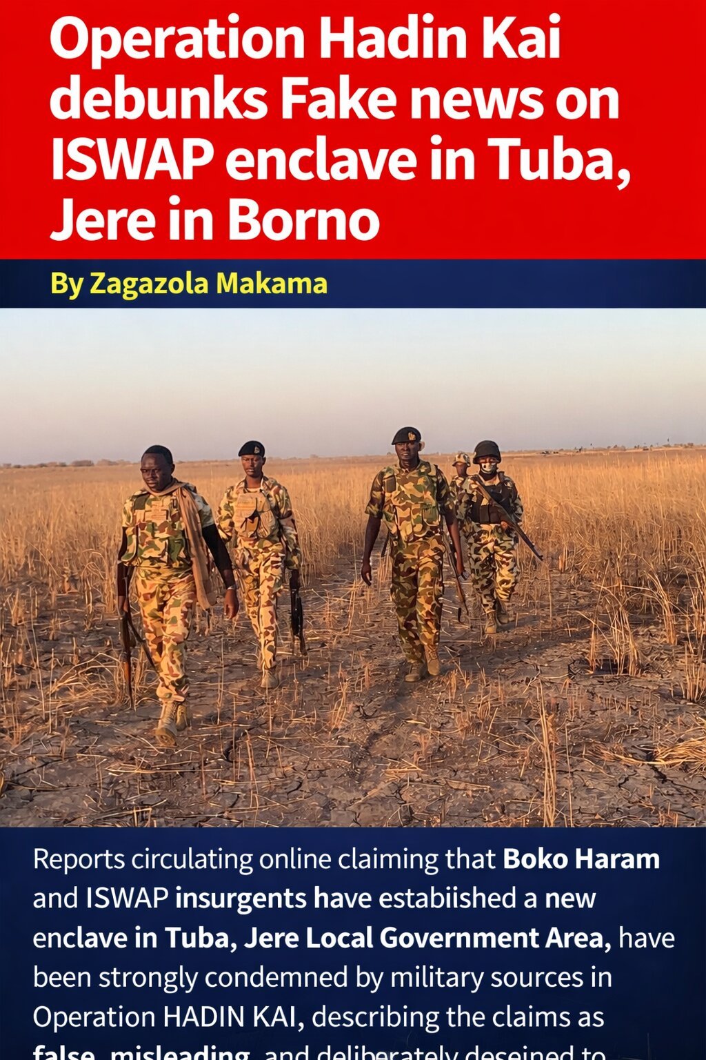 Operation Hadin Kai debunks Fake news on ISWAP enclave&hellip;