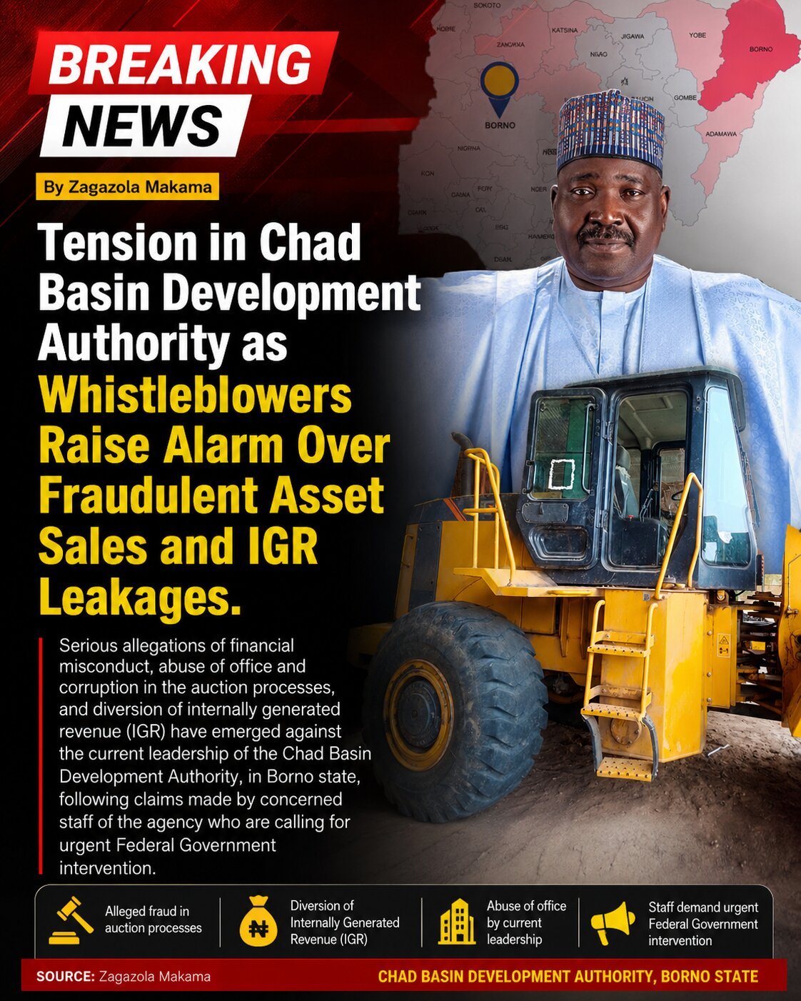 Tension in Chad Basin Development Authority as Whistleblowers&hellip;